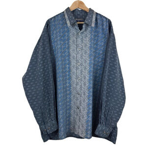 Bassiri Limited Collection Shirt Mens 2XL‎ XXL Blue Abstract Casual Geometric